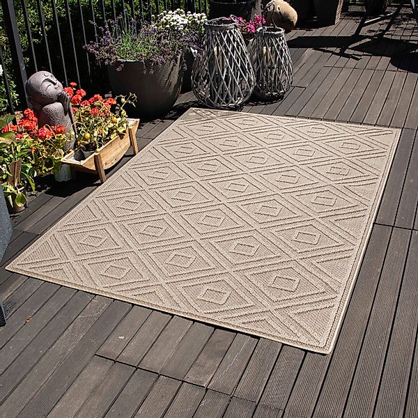 Carpettex Outdoorteppich Rauten Design, Läufer, Höhe: günstig online kaufen