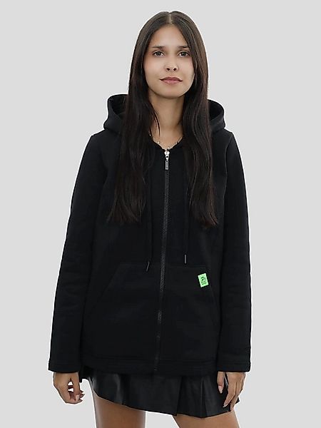 project eleven Hoodie P11 Regular Zip-Hoodie für Frauen in Schwarz günstig online kaufen