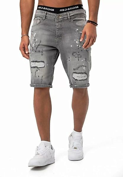 RedBridge Jeansshorts Red Bridge Herren Jeans Shorts Kurze Hose Denim Grau günstig online kaufen