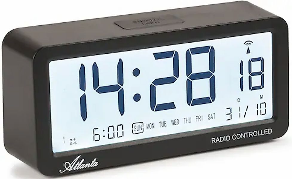Atlanta Funkwecker »Barcelona«, Quarzwecker, Schlafzimmer, Datum, Beleuchtu günstig online kaufen