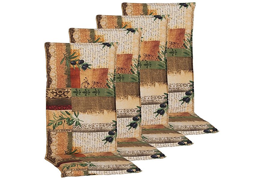 NYVI Hochlehnerauflage Hochlehner Auflagen Rio 4er Set - Stuhlauflage für G günstig online kaufen
