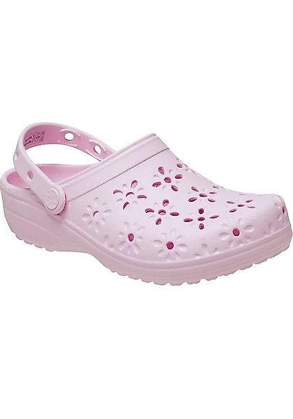Crocs Sandale Classic Floral Cut Out Clog pink Damen Badeschuh günstig online kaufen