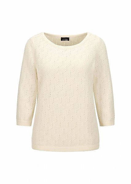 GOLDNER Rundhalspullover "Halbarm Baumwollpullover mit Struktur" 3/4-Ärmel günstig online kaufen