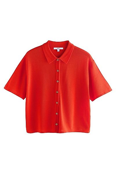 Next Kurzarmbluse Kurzarmbluse mit Kragen und Leinenanteil (1-tlg) günstig online kaufen