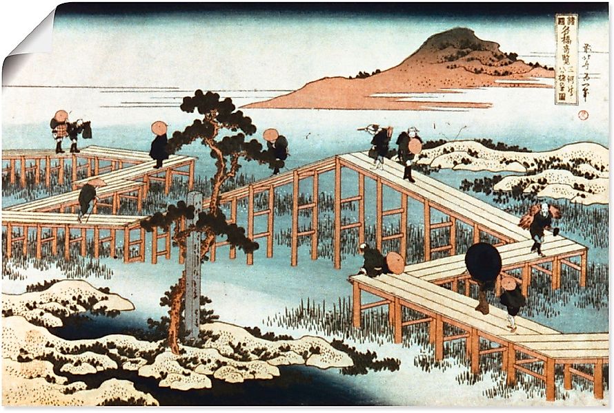 Artland Poster "Brücke bei Yatsuhashi Mikawa-Provinz", Brücken, (1 St.), al günstig online kaufen