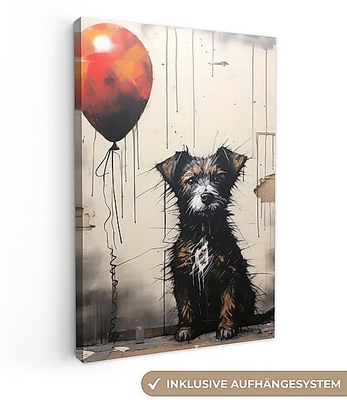 OneMillionCanvasses® Leinwandbild Graffiti - Hund - Luftballon - Tiere, Fot günstig online kaufen
