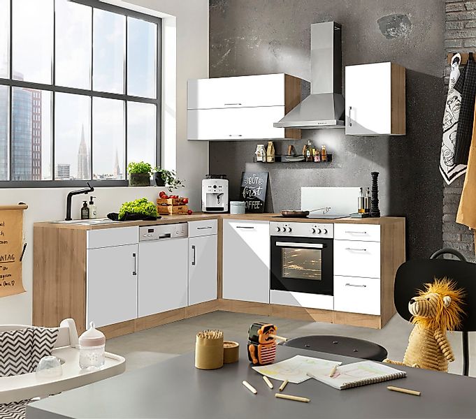 KOCHSTATION Winkelküche KS-Colmar, ohne E-Geräte, Stellbreite 210/210 cm günstig online kaufen