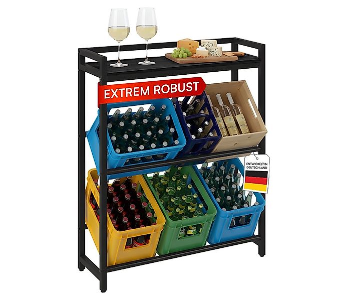 STEELSØN Flaschenregal Astris mit Ablage, Platz für 6 Getränkekisten, mit s günstig online kaufen