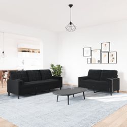 vidaXL Sofa 2-tlg. Sofagarnitur mit Kissen günstig online kaufen