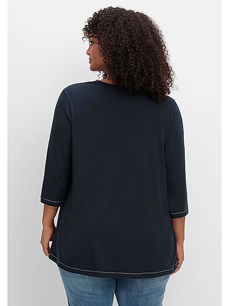 Sheego 3/4-Arm-Shirt Große Größen in leichter günstig online kaufen