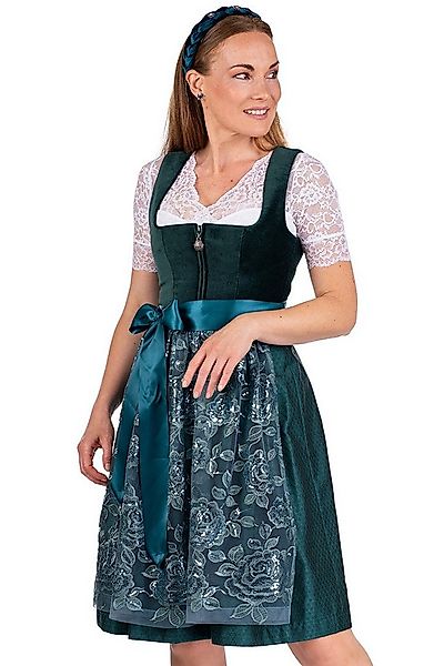 MarJo Dirndl Samt Dirndl 2tlg. - VEITSBRONN - petrol günstig online kaufen
