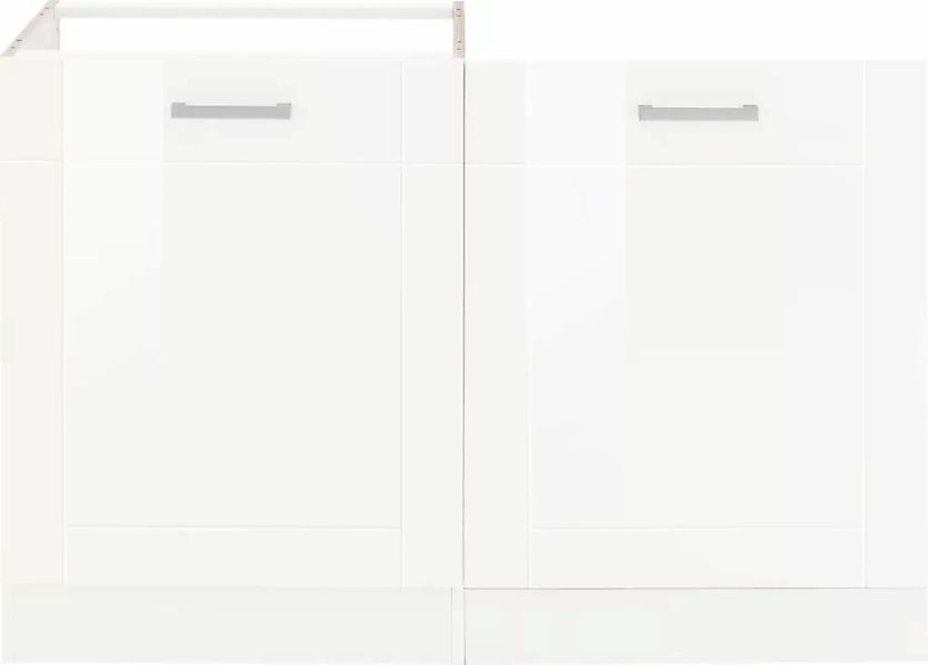 KOCHSTATION Spülenschrank "KS-Tinnum", 120 cm breit, MDF-Fronten, Metallgri günstig online kaufen