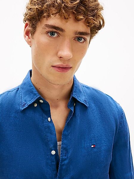 Tommy Hilfiger Hemd Leinen Indigo - Größe XL günstig online kaufen