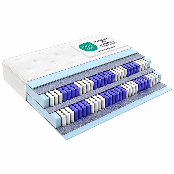 Matratzen Perfekt Boxspringmatratze Terra Med Box 100 x 200 cm H5 Doppelfed günstig online kaufen