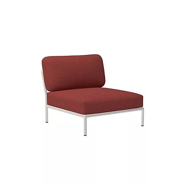 LEVEL Outdoor Sessel Lounge-Modul 1 Weiß Scharlachrot günstig online kaufen
