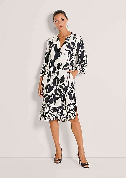 MADELEINE Midikleid Druckkleid mit floralem Muster Midikleid mit Rundhals, günstig online kaufen