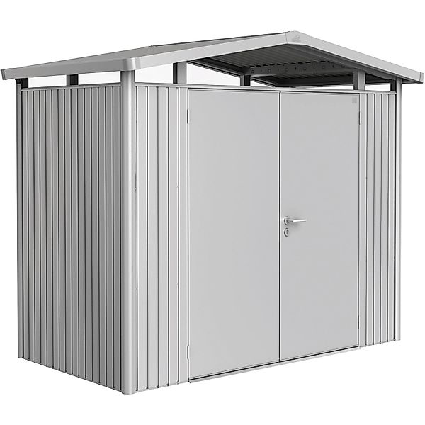 Biohort Metall-Gerätehaus Panorama Silber 3,5 m² günstig online kaufen