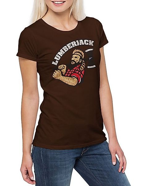Urban Backwoods Print-Shirt Lumberjack X Damen T-Shirt Holzfäller Axt Walda günstig online kaufen