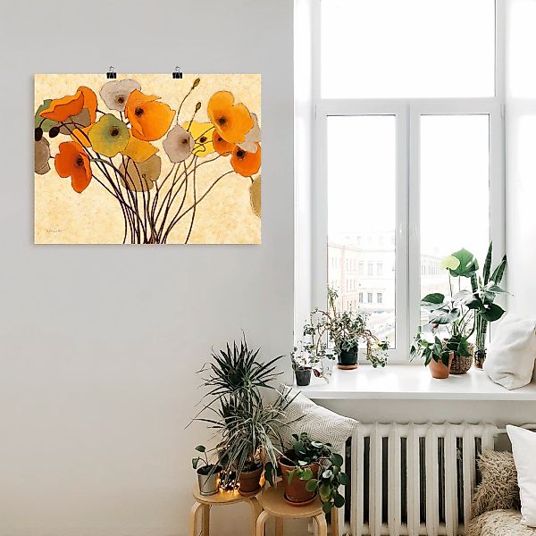 Artland Wandbild "Kürbismohn I", Blumen, (1 St.), als Leinwandbild, Poster, günstig online kaufen