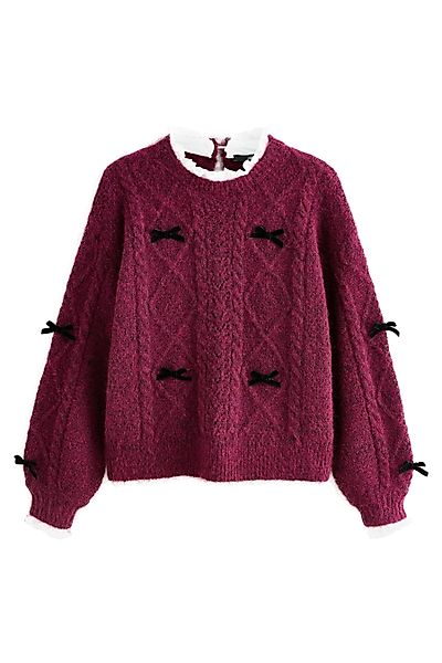 Next Strickpullover Zopfstrickpullover mit Kragenlage und günstig online kaufen