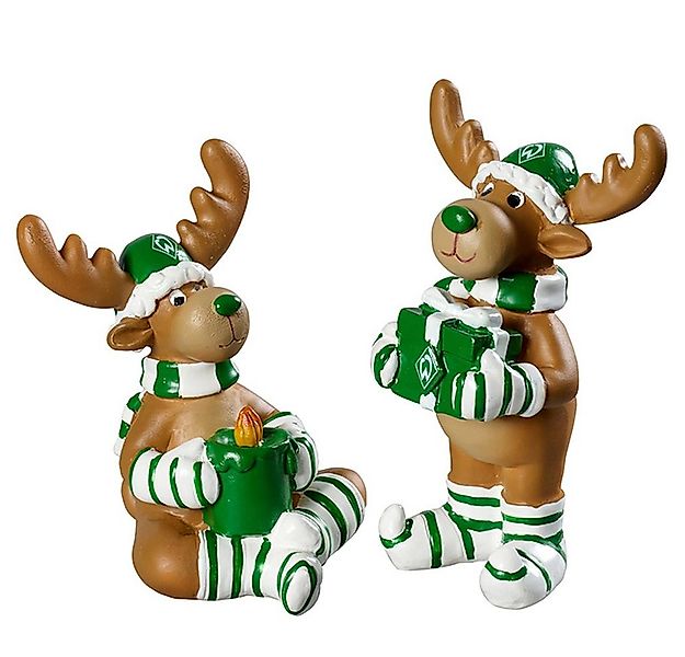 Werder Bremen Gartenzwerg SV Werder Bremen Weihnachts-Elche 2er-Set günstig online kaufen