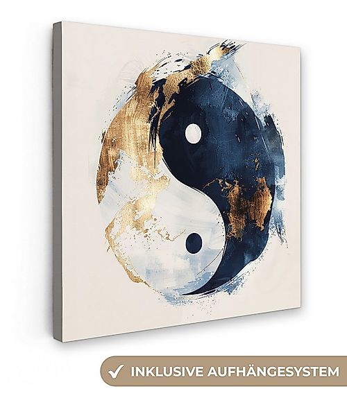 OneMillionCanvasses® Leinwandbild Yin Yang - Abstrakt - Schwarz - Weiß - Go günstig online kaufen