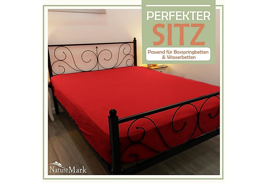 NatureMark Spannbettlaken 2er-Set Mikrofaser Spannbetttuch, Polyester, Gumm günstig online kaufen