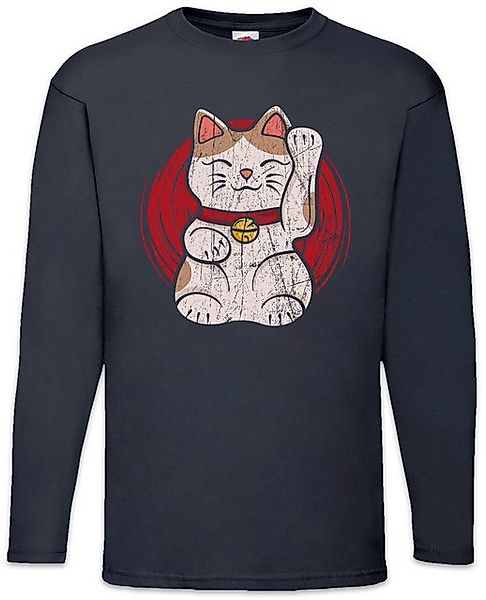 Urban Backwoods Langarmshirt Maneki Neko V Langarm T-Shirt Winkekatze Manek günstig online kaufen