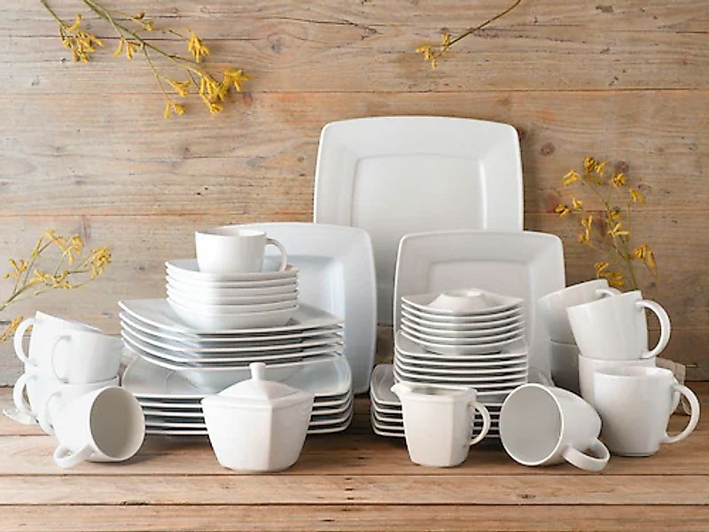 CreaTable Kombiservice »Geschirr-Set VICTORIA« Service, weiß, 50 Teile, für günstig online kaufen