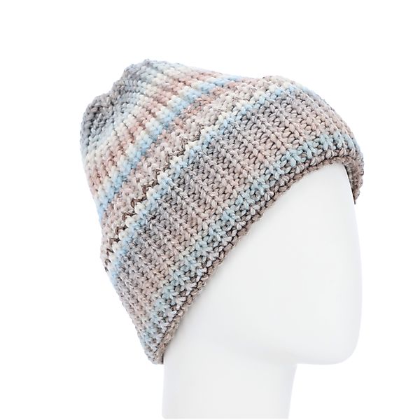 halsüberkopf Accessoires Strickmütze Umschlagmütze mit Farbverlauf günstig online kaufen