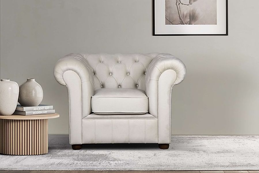 Home affaire Sessel "CHARENTE, Chesterfield, Wellenfederung, Maße B/T/H: 10 günstig online kaufen