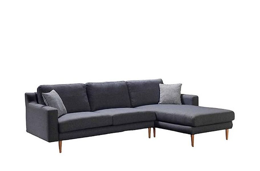JVmoebel Ecksofa Ecksofa L-Form Ottomane Grau Farbe Modern Design Textil Ma günstig online kaufen