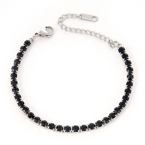 KARMA Tennisarmband Gold Silber Schwarz Metall günstig online kaufen