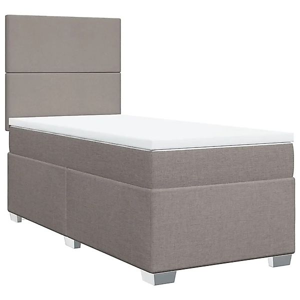 vidaXL Boxspringbett mit Matratze Taupe 90x200 cm Stoff 3292668 günstig online kaufen