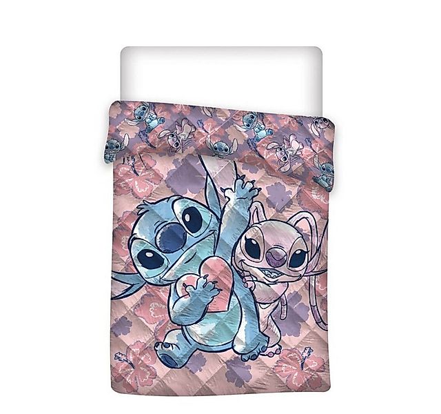 Disney Kinderbettwäsche Disney Lilo und Stitch Heart gestepptes Überbett, B günstig online kaufen