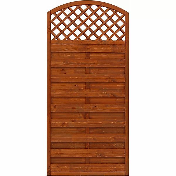 Sichtschutzzaun Element Bordeaux Teakfarben 180/195 cm x 90 cm FSC günstig online kaufen