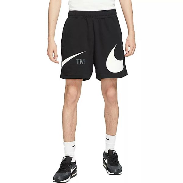 Nike Sportswear Swoosh French Terry Shorts Hosen M Black / White günstig online kaufen