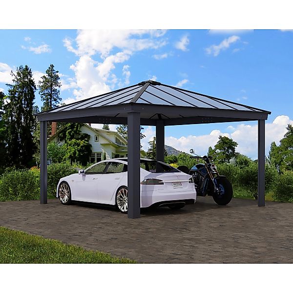 Palram - Canopia Carport Colorado 425 cm x 426 cm Grau günstig online kaufen