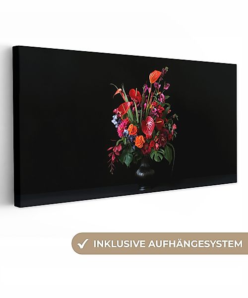 OneMillionCanvasses® Leinwandbild Panorama Blumen - Blumenstrauß günstig online kaufen