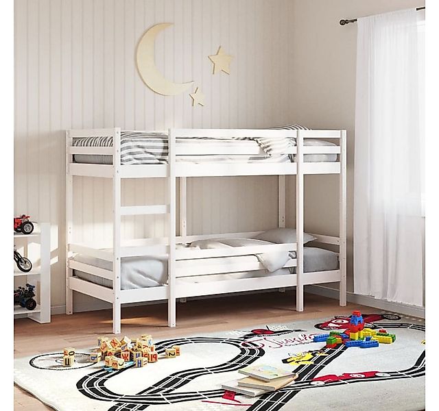 vidaXL Bett, Etagenbett Weiß 90x190 cm Massivholz Kiefer günstig online kaufen