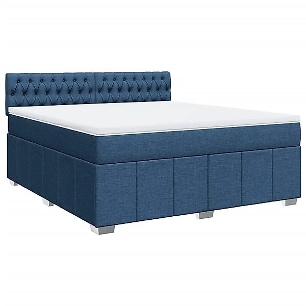vidaXL Boxspringbett mit Matratze Blau 180x200 cm Stoff 3287160 günstig online kaufen