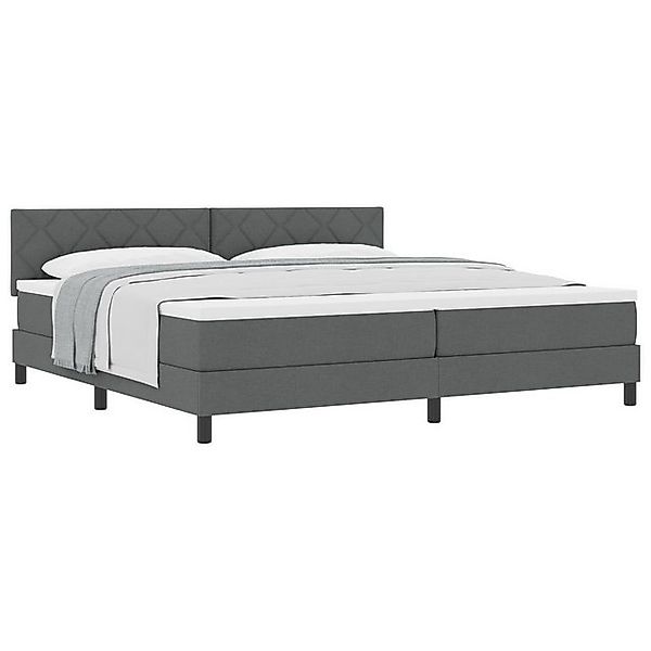 vidaXL Bett Boxspringbett mit Matratze Dunkelgrau 200x200 cm Stoff (1-tlg) günstig online kaufen
