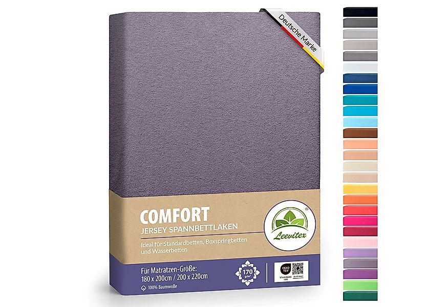 leevitex® Spannbettlaken Boxspringbett & Wasserbett Spannbettlaken 170 g/m² günstig online kaufen