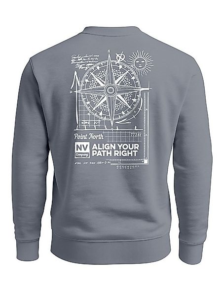 Neverless Sweatshirt Sweatshirt Herren Pullover mit Backprint Point North K günstig online kaufen