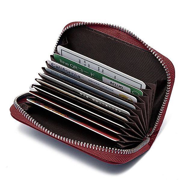 Fomax Geldbörse aus Leder, elegantes Kartenetui 100% Echtleder, Etui für vi günstig online kaufen