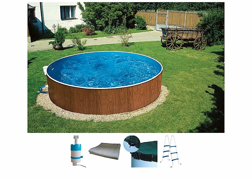 my POOL BWT Rundpool "MAONI", (Set, 5 tlg.), Aufstellpool in Holzoptik in v günstig online kaufen