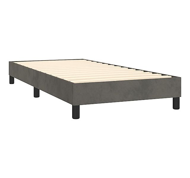 furnicato Bett Boxspringbettgestell Dunkelgrau 90x200 cm Samt (1-tlg) günstig online kaufen