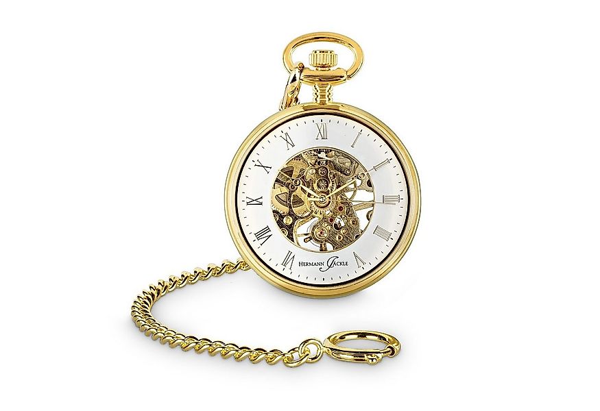 Hermann Jäckle Taschenuhr "Limburg Vergoldet", Skelett-Handaufzug, 41 mm, M günstig online kaufen