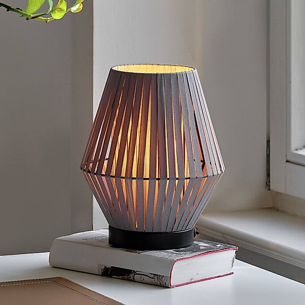 OSRAM Tischleuchte Decor Stripes, grau, Textil, E14 günstig online kaufen