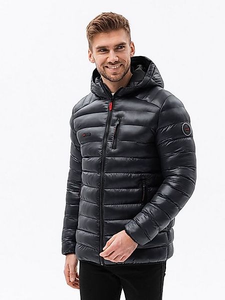 OMBRE Steppjacke Herren Steppjacke mit Kapuze - schwarz V4 C549 XXL günstig online kaufen